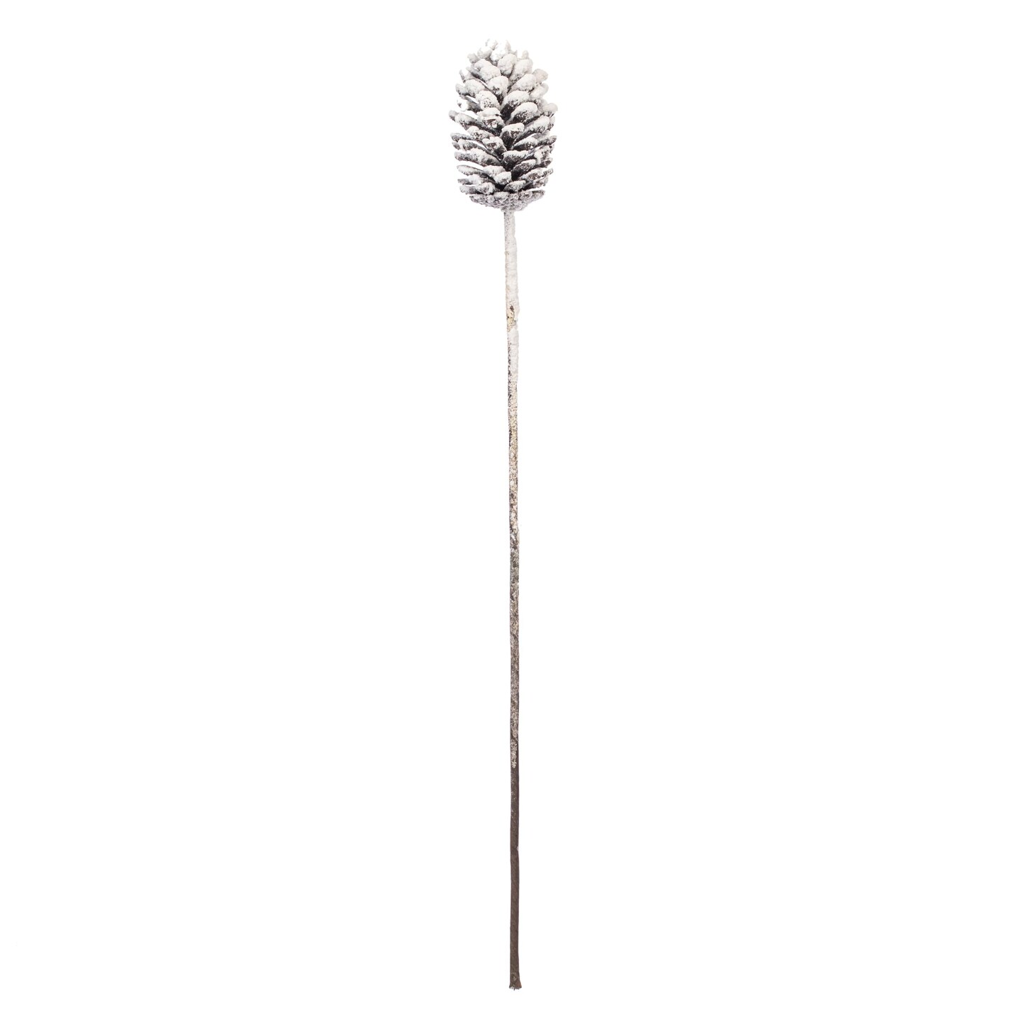 Vickerman 28.5" Glitter Artificial Snow Pinecone Stem 3 per bag.