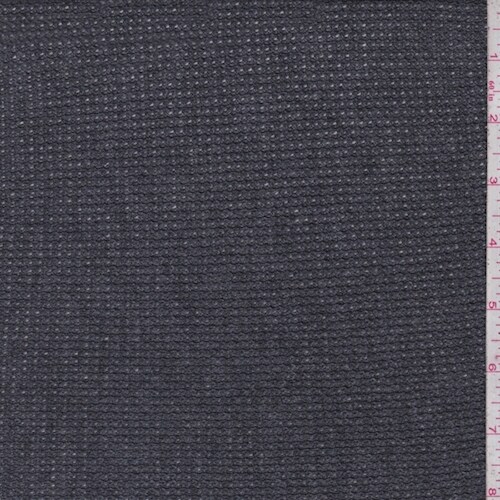 Pewter Zig Zag Thermal Knit Fabric By the Yard