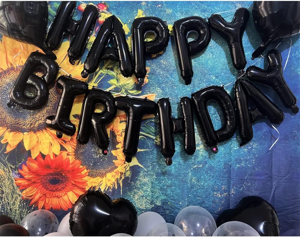 Giant 21th Birthday Balloon 21th Birthday Decorations 21 Balloon Number - 40 Inch (Black)