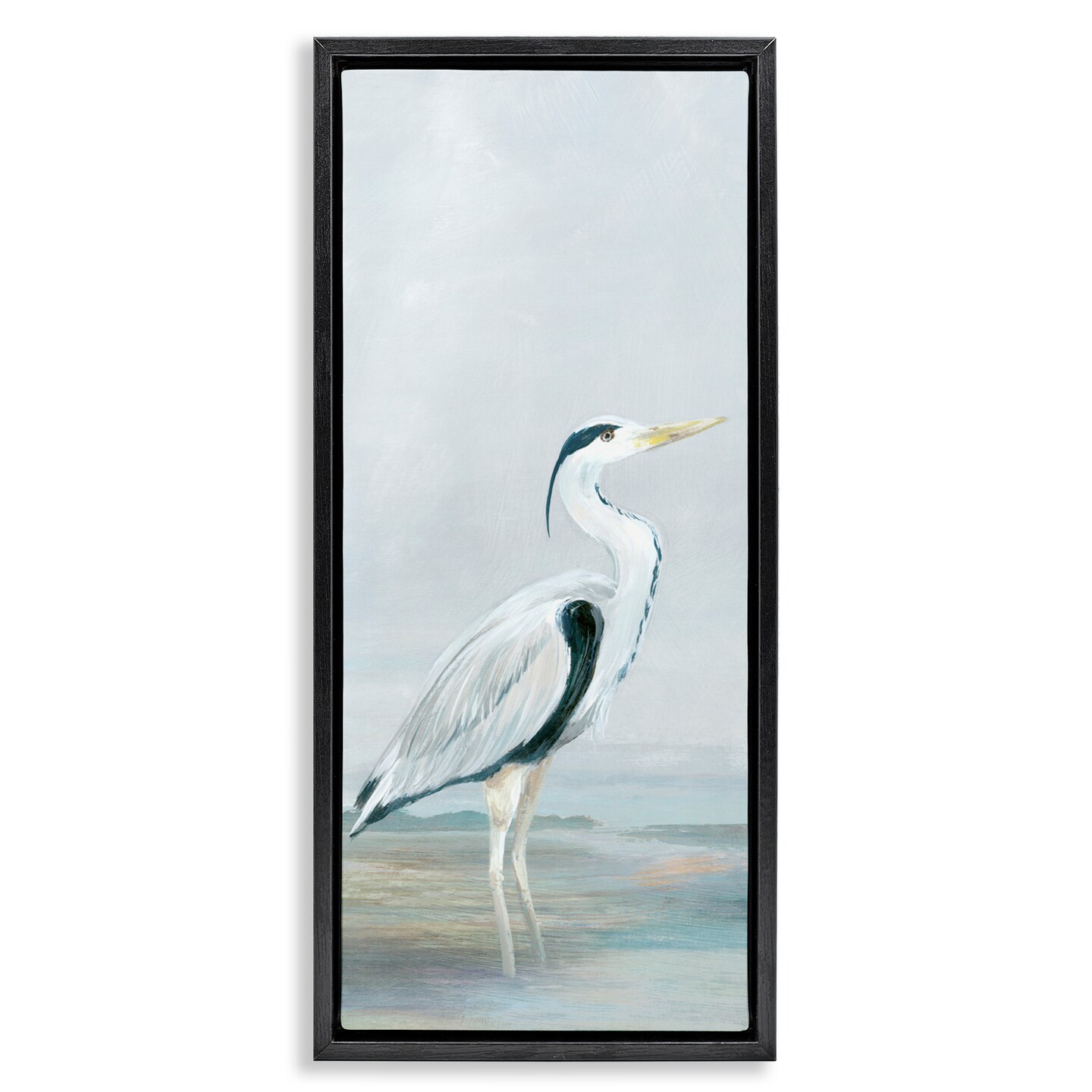 Stupell Industries Standing Tall White Heron Floating Frame, design by Lily K.