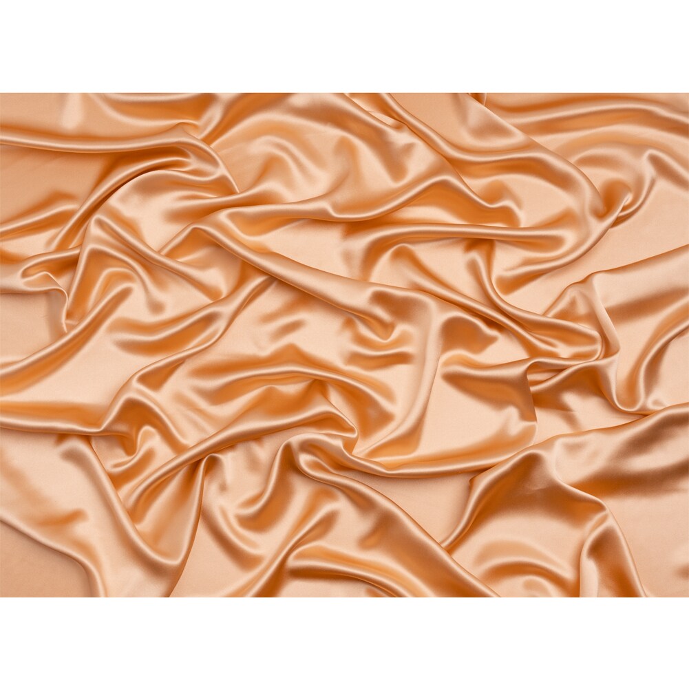 1 Yard Peach Silk Crepe Back Satin Luxurious Smooth Soft Elegant Designer Fabric 44 inch Width