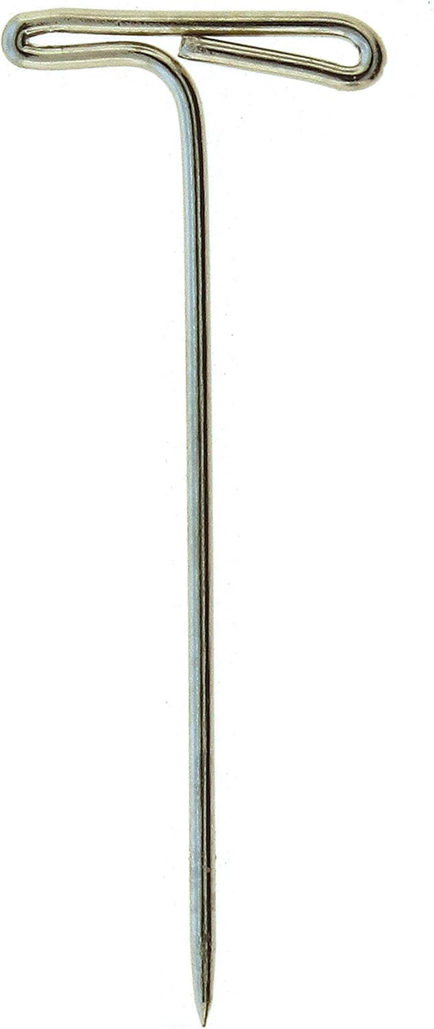 The Beadsmith T-pins, 1 inch (27mm), Stainless Steel, 75 pins in a Plastic Box, Ideal for Wigs, Macrame and Sewing, Use for Blocking, Knitting, Modelling and Crafts