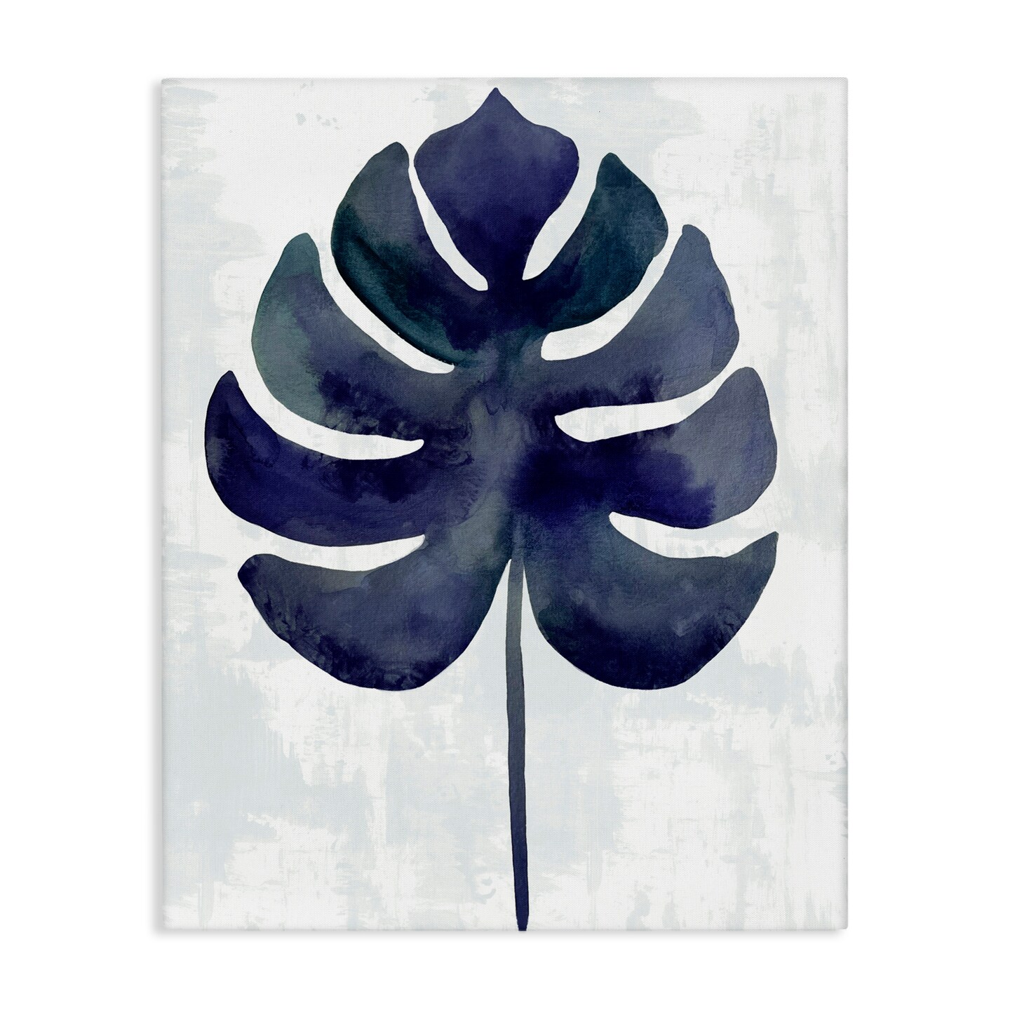 Stupell Industries Navy Monstera Leaf Silhouette Canvas, design by Christie  Adams, Size: 30 x 24 | Michaels
