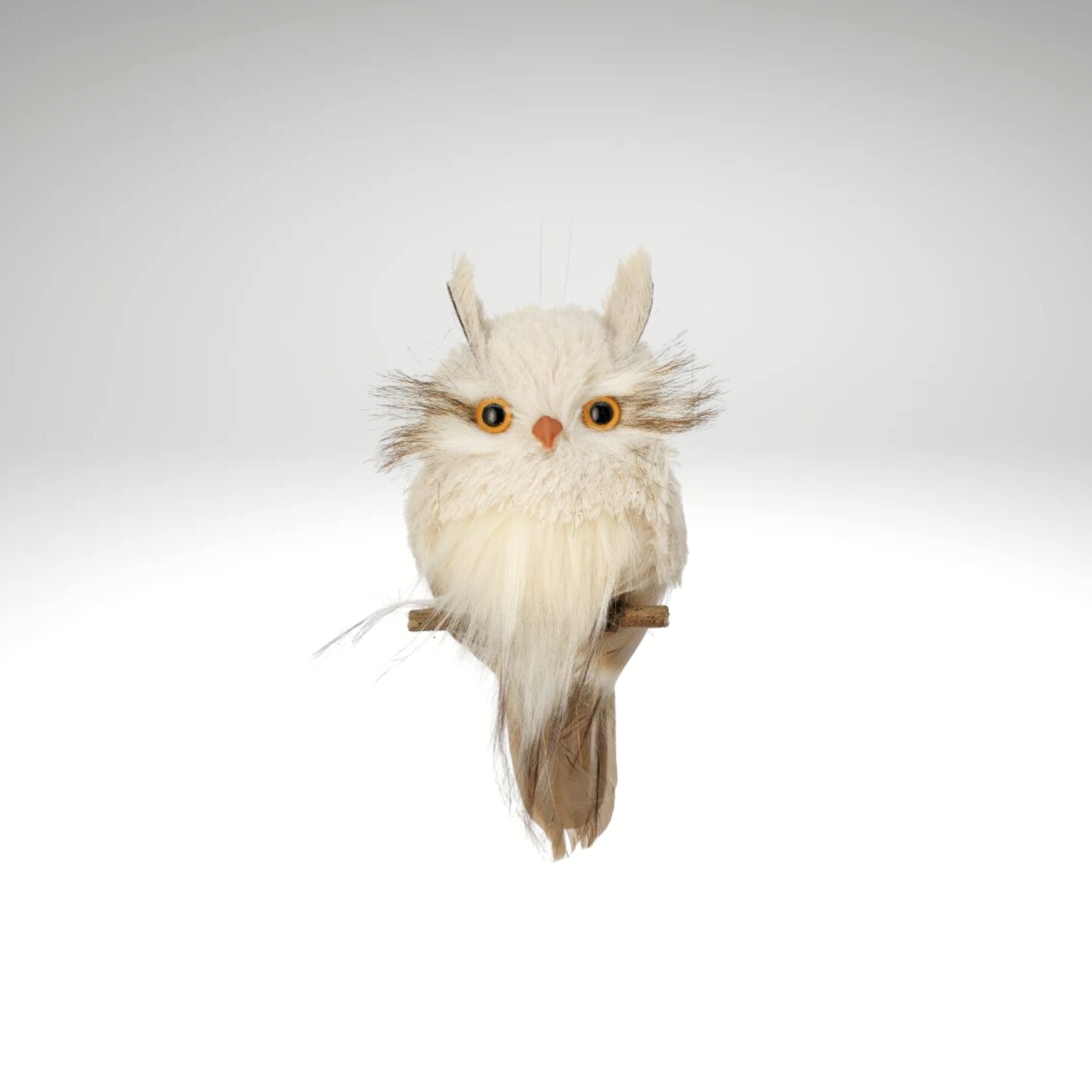 7" Snow Owl Ornament – Flat Back Woodland Christmas Decoration-MTX71197