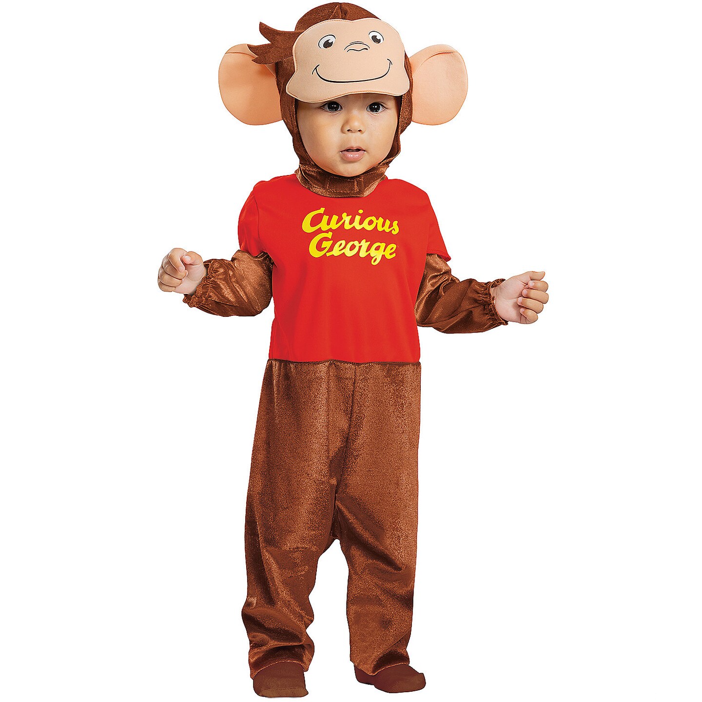 Curious George Toddler Costume Plush Jumpsuit with Character Headpiece