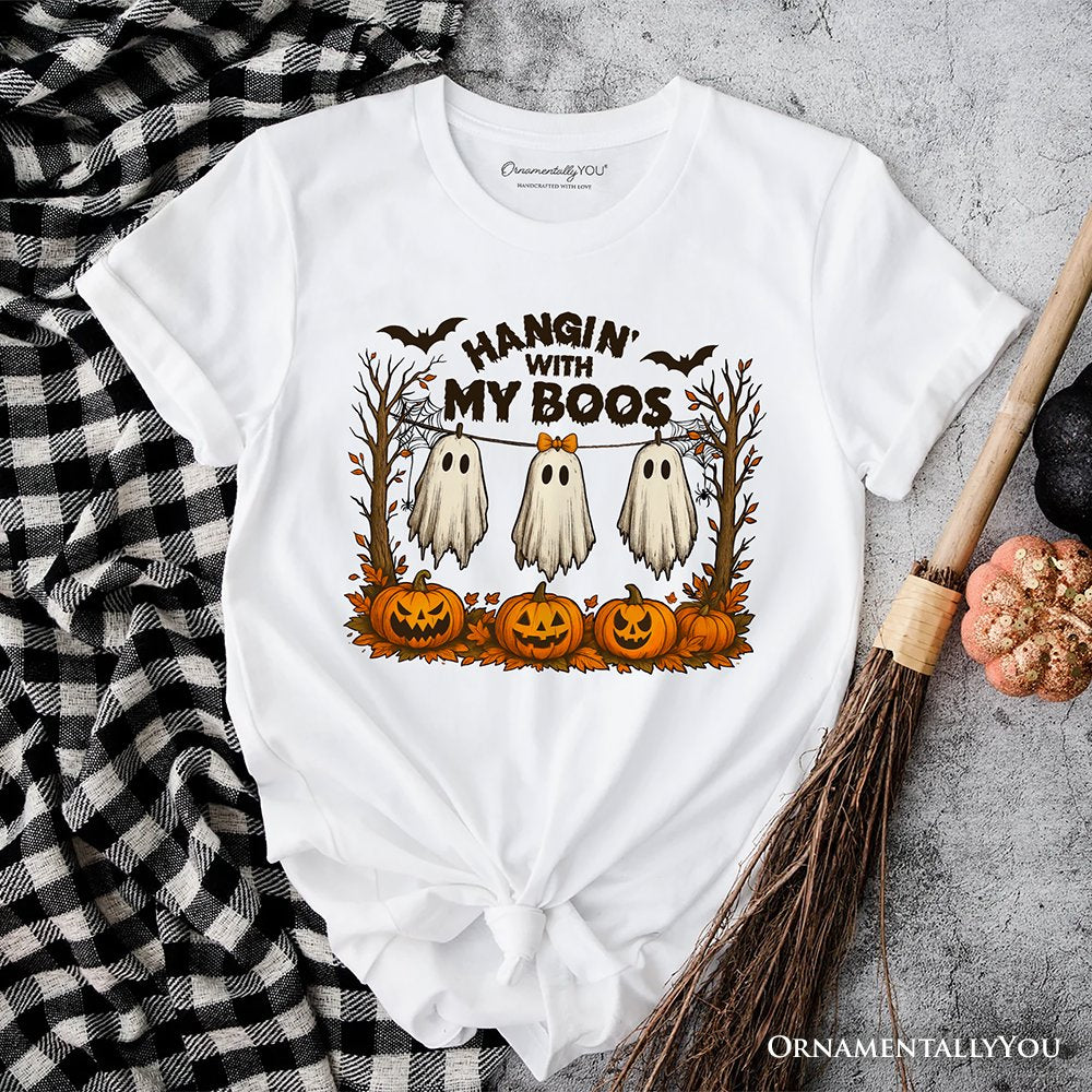 Hanging with My Boos Ghost T-Shirt, Funny Halloween Spooky Season Tee