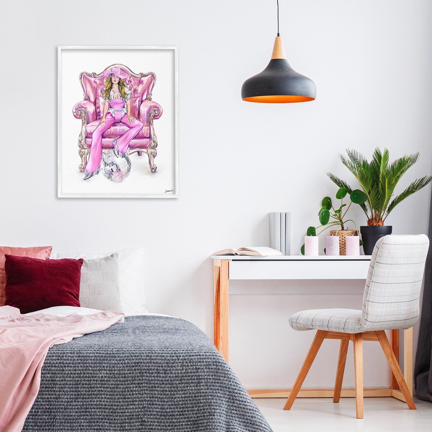 Stupell Industries Cowgirl Glam Female Framed Giclee, design by Ziwei Li
