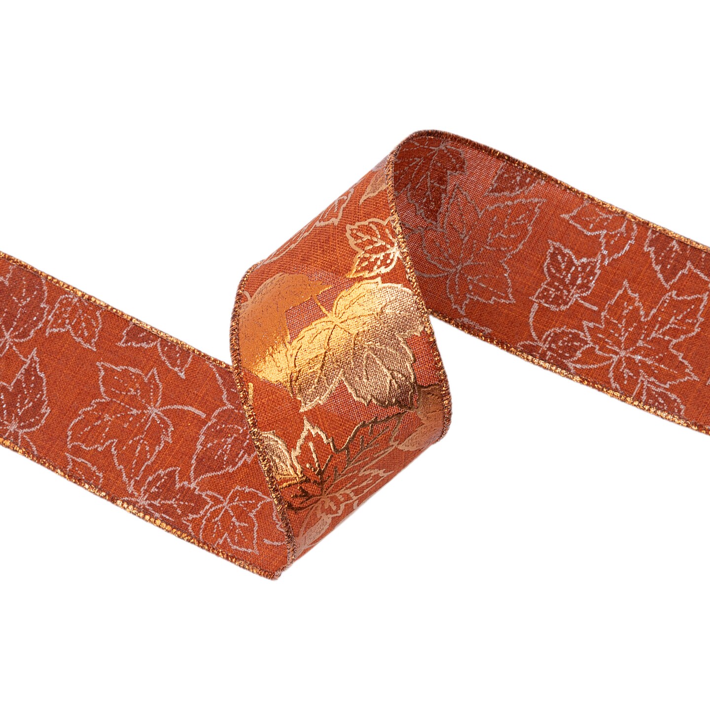 LaRibbons 2 1/2&#x22; Wired Ribbon | Leaf | 10 Yard Roll