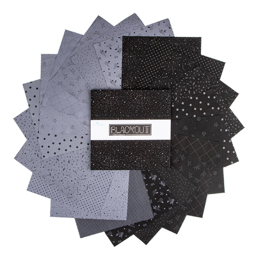 Blackout 10&#x22; Square Pack (Layer Cake / 10&#x22; Stacker) by Riley Blake Designs for Riley Blake (10-16240-42)