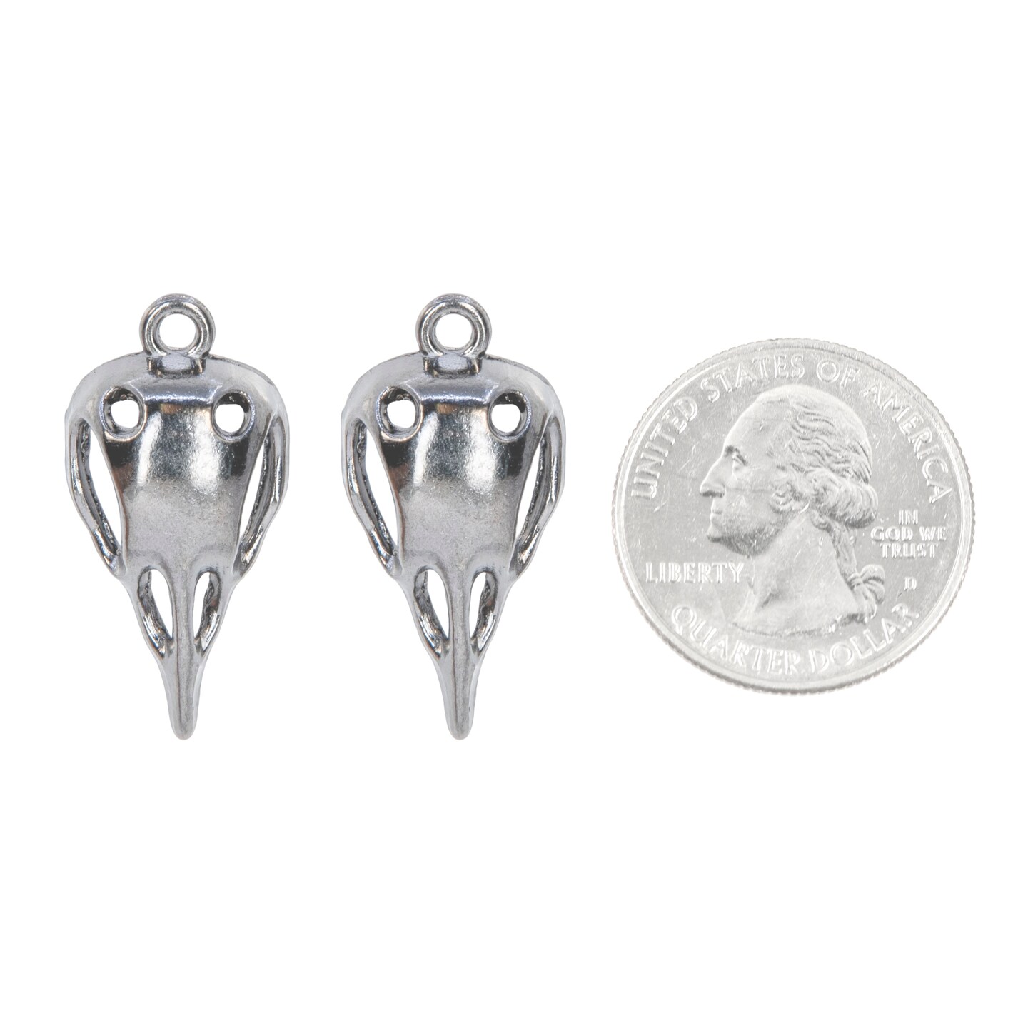Gunmetal Finish Sparrow Pendant/Charms Set of Two Pendant/Charms - ZBN-C38