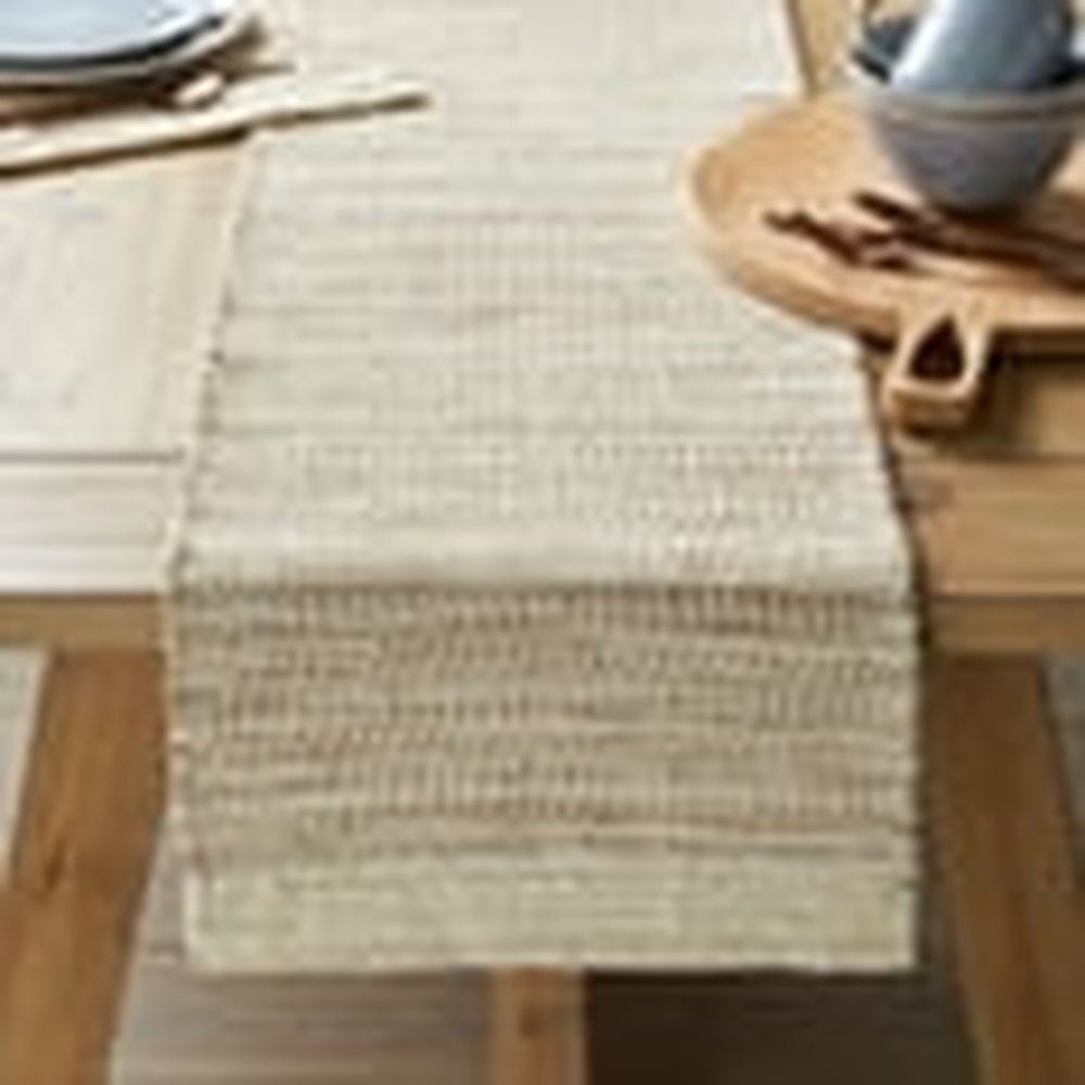 Edge Collections - 14" x 90" - Natural - Textured Table Runner!