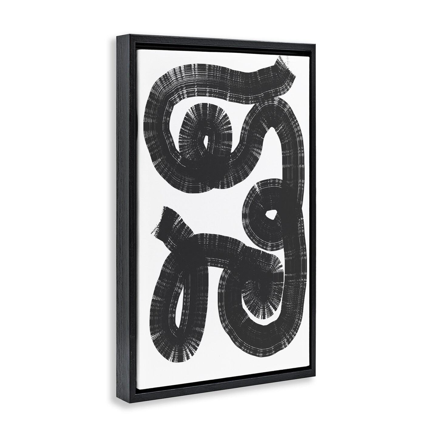 Stupell Industries Black And White Spiral Floating Frame, design by Anna Lischenko