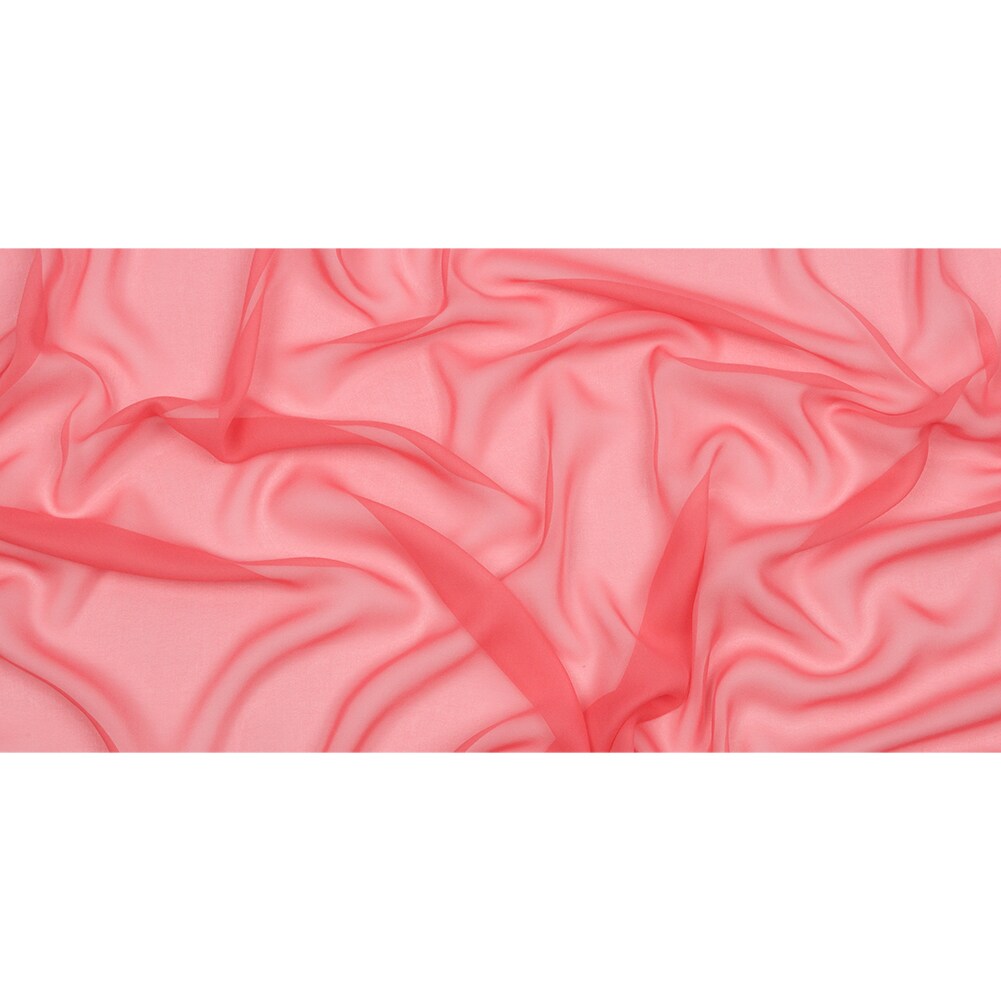 1 Yard Soft Salmon Premium Silk Chiffon Fabric For Luxury Draping & Designer Apparel 54 Inch Width