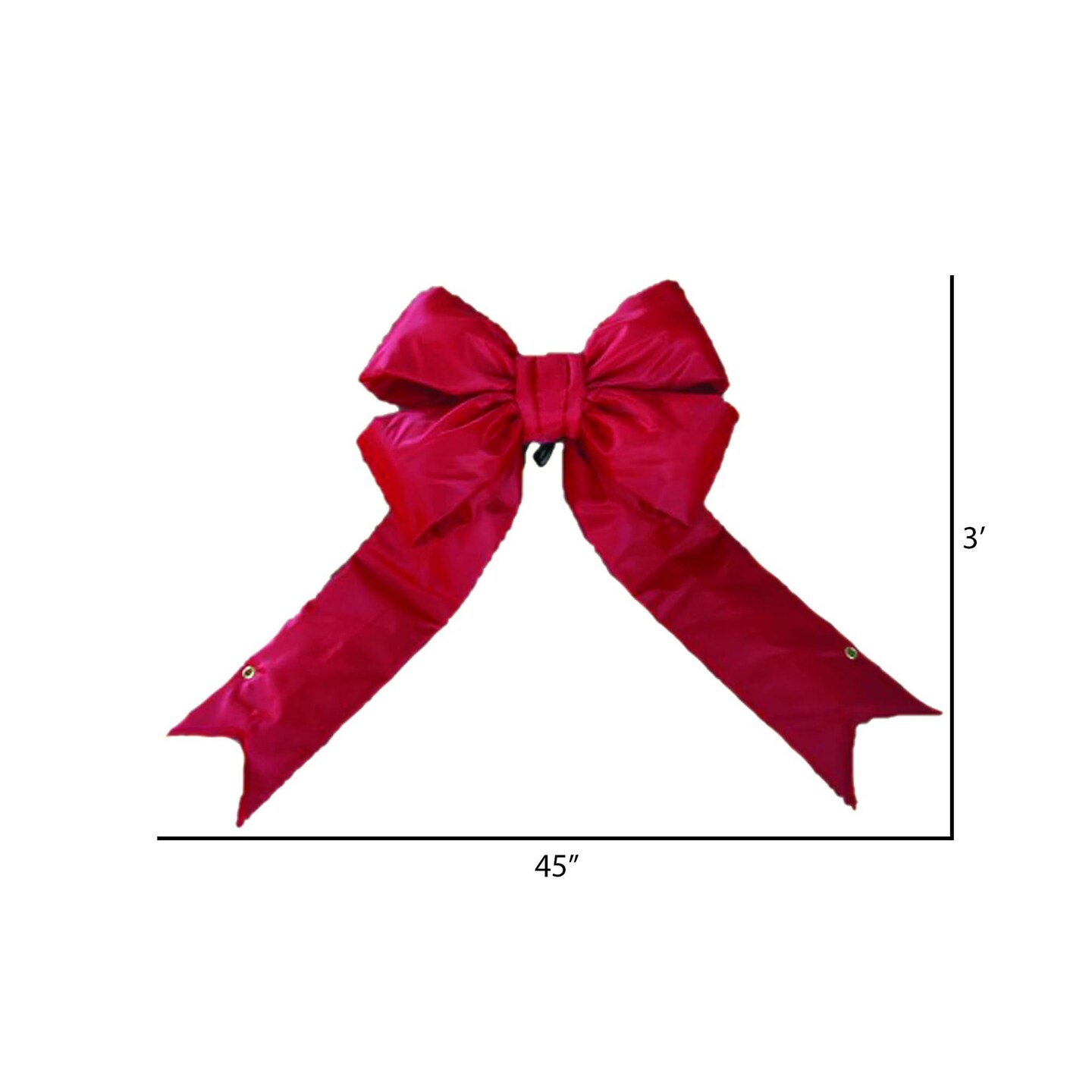 Vickerman 36&#x22; x 45&#x22; Red Nylon Outdoor Bow 9&#x22; Size - L130336