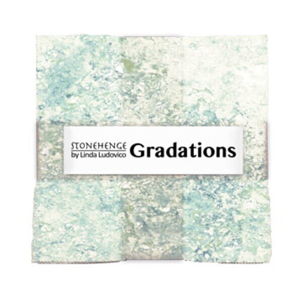Stonehenge Gradations 10" Square Pack (Layer Cake) in Blue Planet by Linda Ludovico for Northcott (TGRAD42-48)