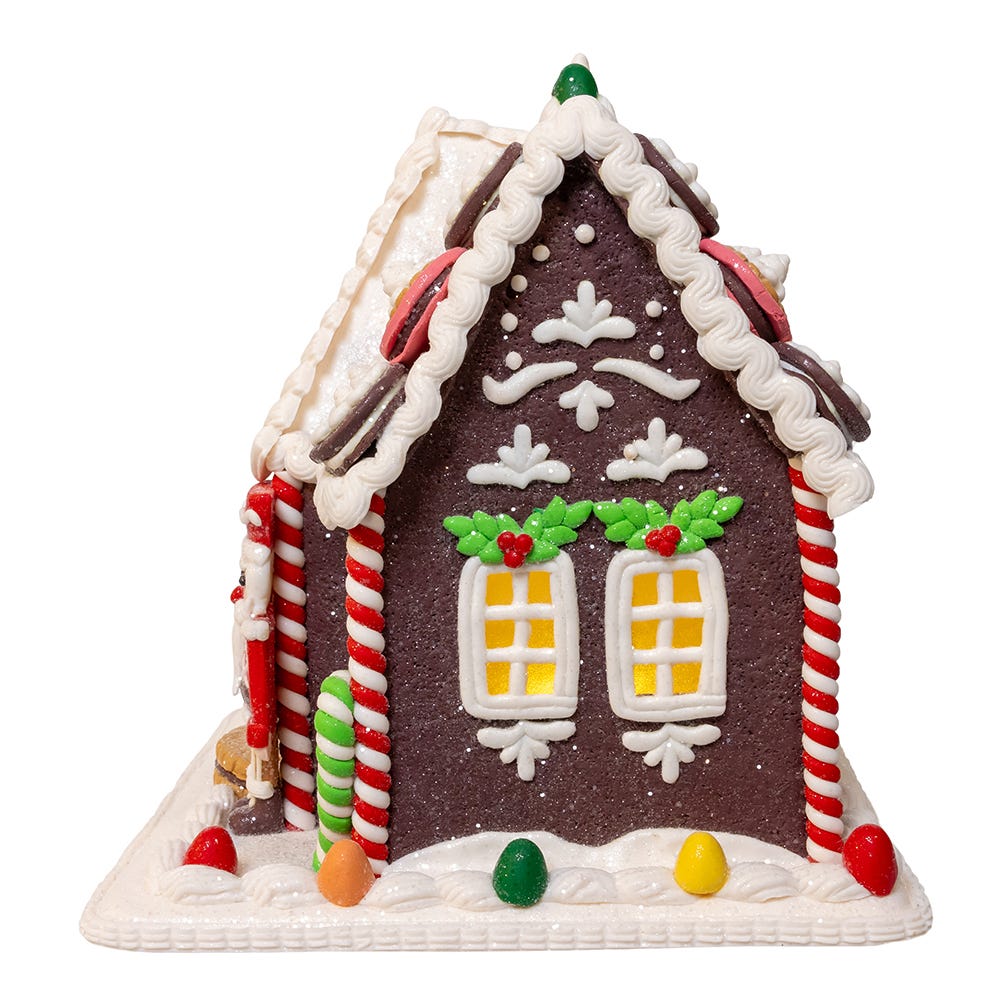 Kurt Adler 9.5-Inch Battery Operated LED Gingerbread Cookie House