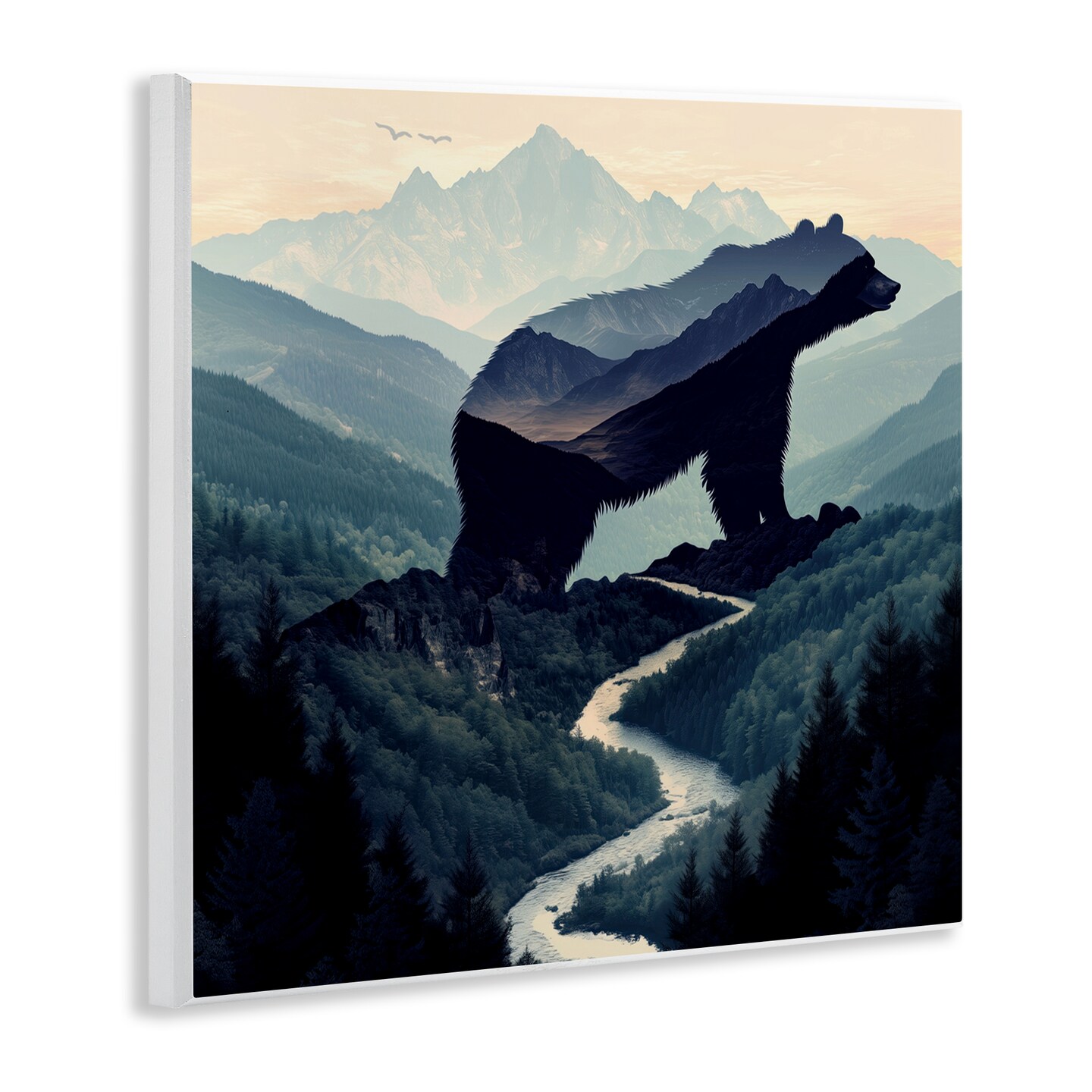Stupell Industries Bear Rock Silhouette Wall Plaque, design by Jim Baldwin