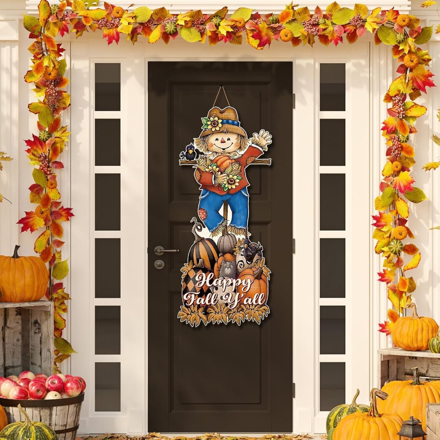 Home Door Sign Large Scarecrow Door(Scarecrow)