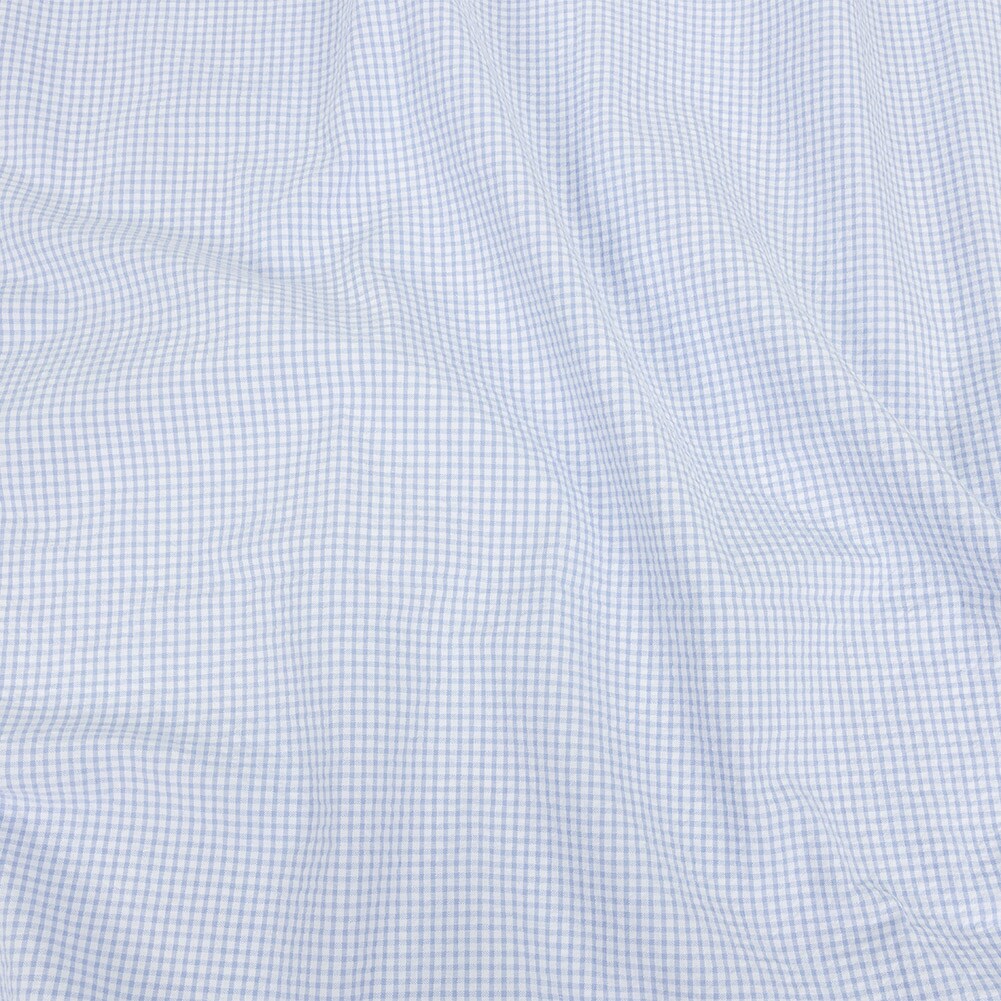 1 Yard Cotton Seersucker Light Blue Gingham