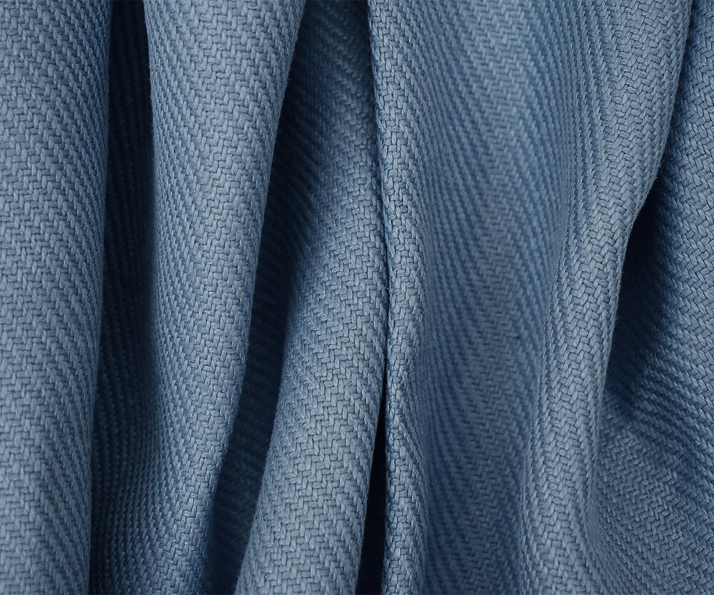 Periwinkle Blue Moygashel Twill Irish Linen Solid Woven Home Decorating Fabric By the Yard