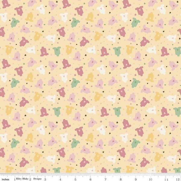 Onesies in Yellow (c16774-yellow) | Baby Girl | Lori Whitlock | Riley Blake