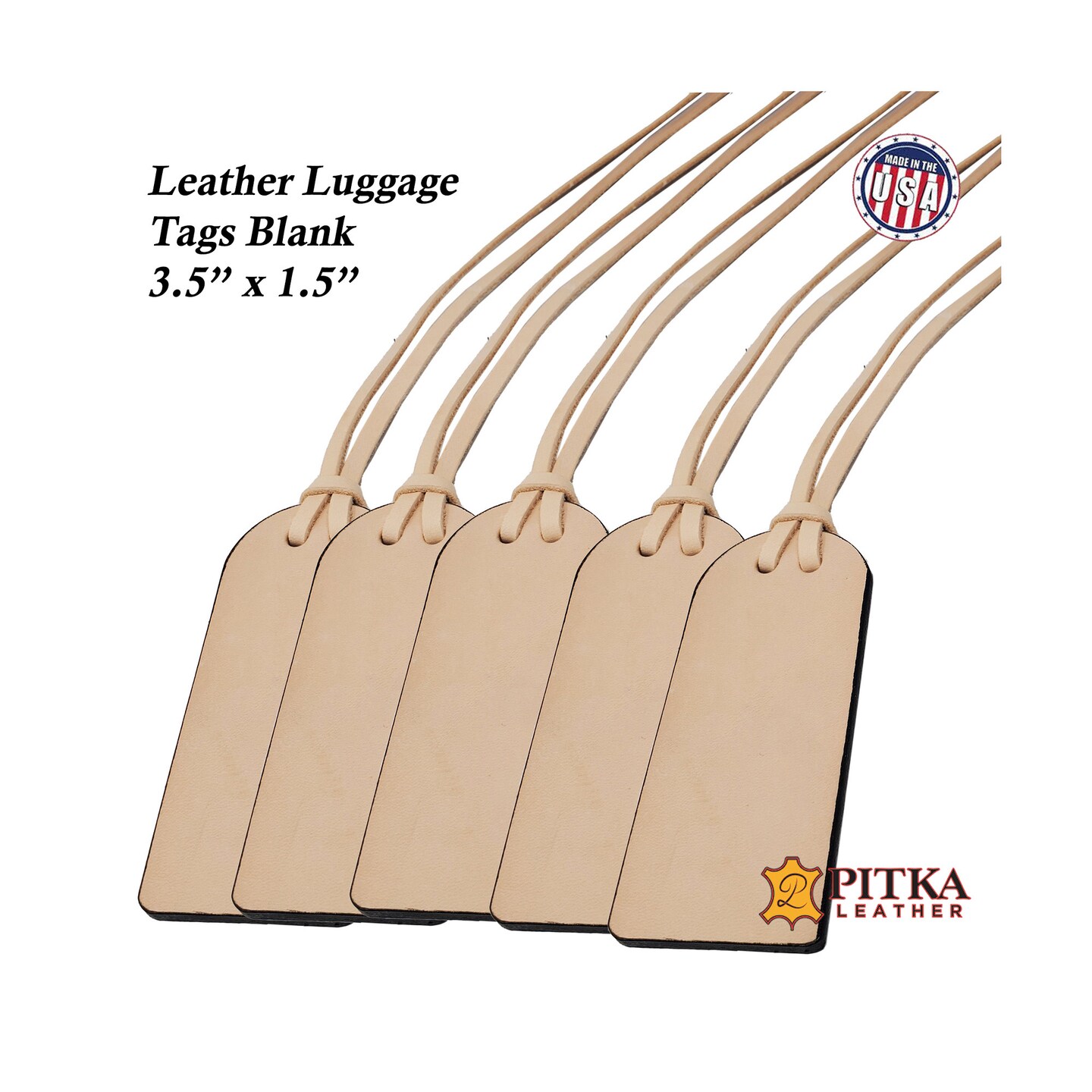 Blank Leather Luggage Tags – DIY Craft Blanks for Stamping & Engraving