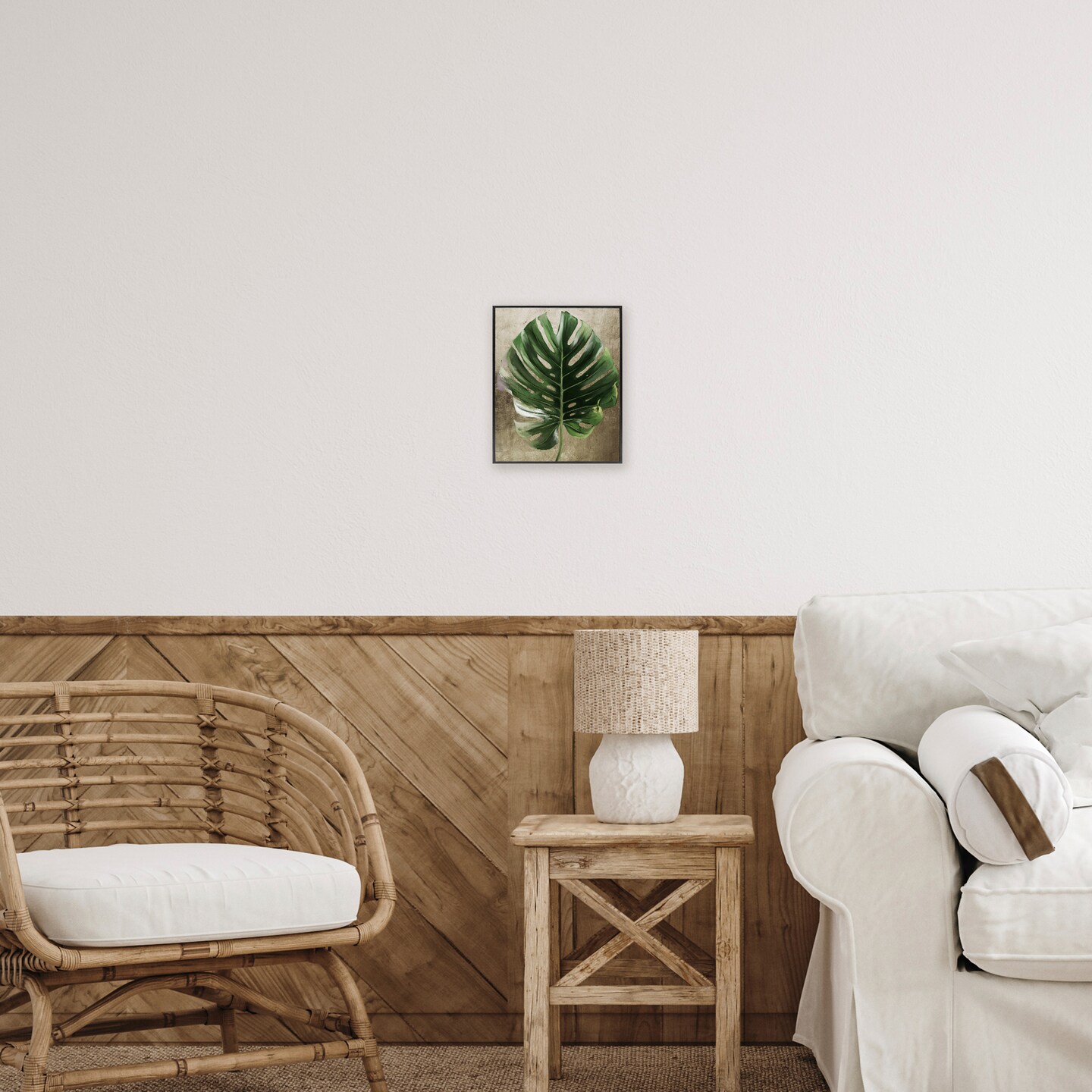 Stupell Industries Earthy Exotic Leaf Framed Giclee, design by Anna Lischenko