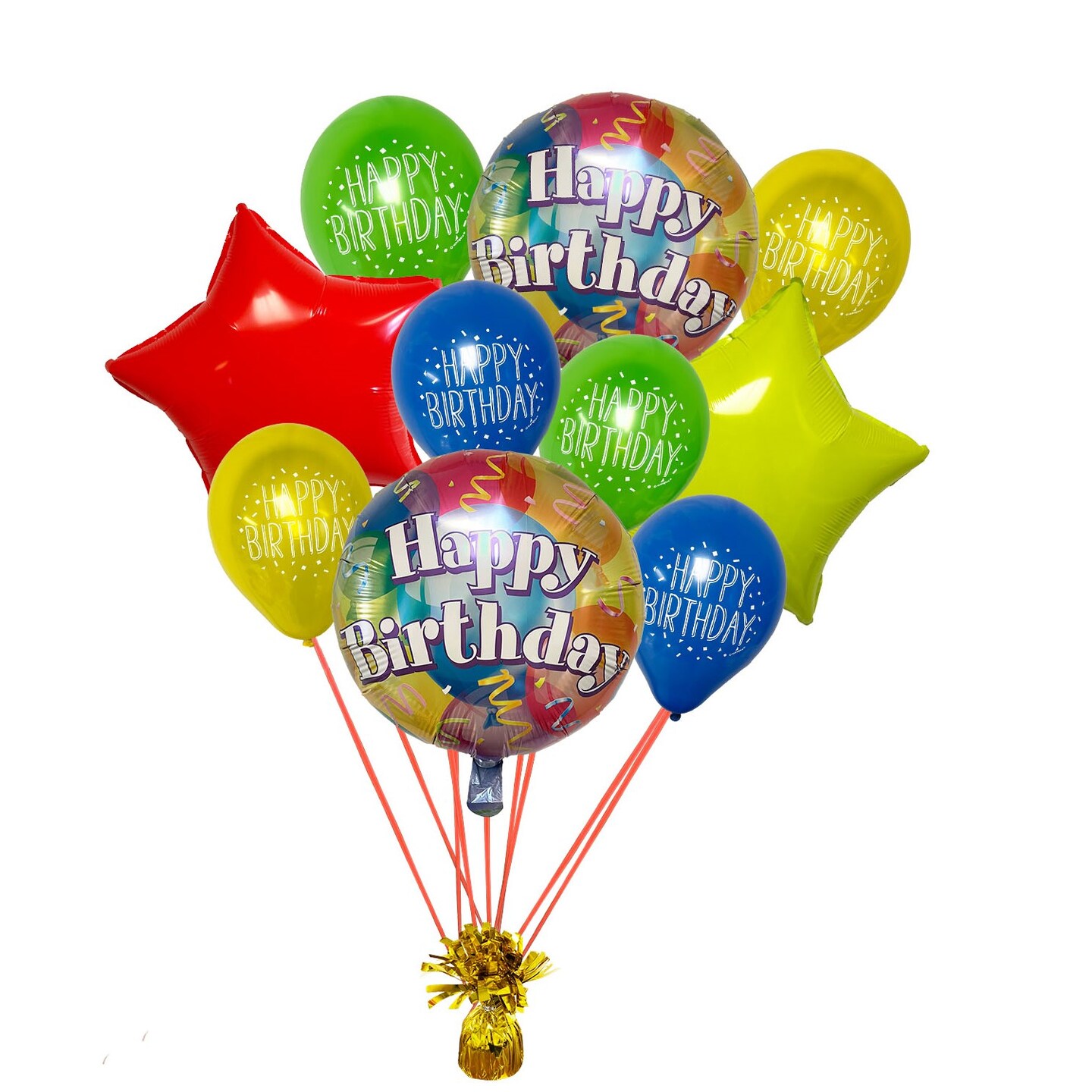 Birthday Celebration 10 Piece Balloon Bouquet