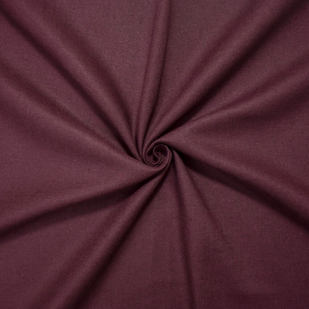 Deep Purple Viscose-Linen Solid Linen Look Woven Fabric By the Yard