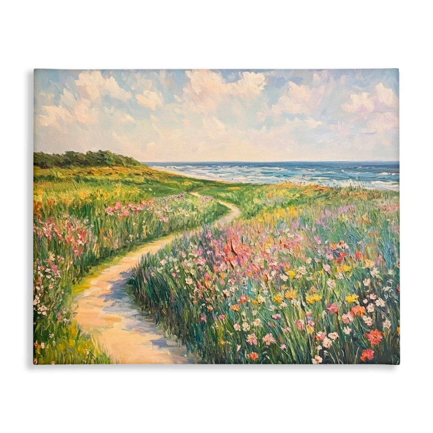 Stupell Industries Impressionist Coastal Meadow Canvas, design by Petal Prints Design