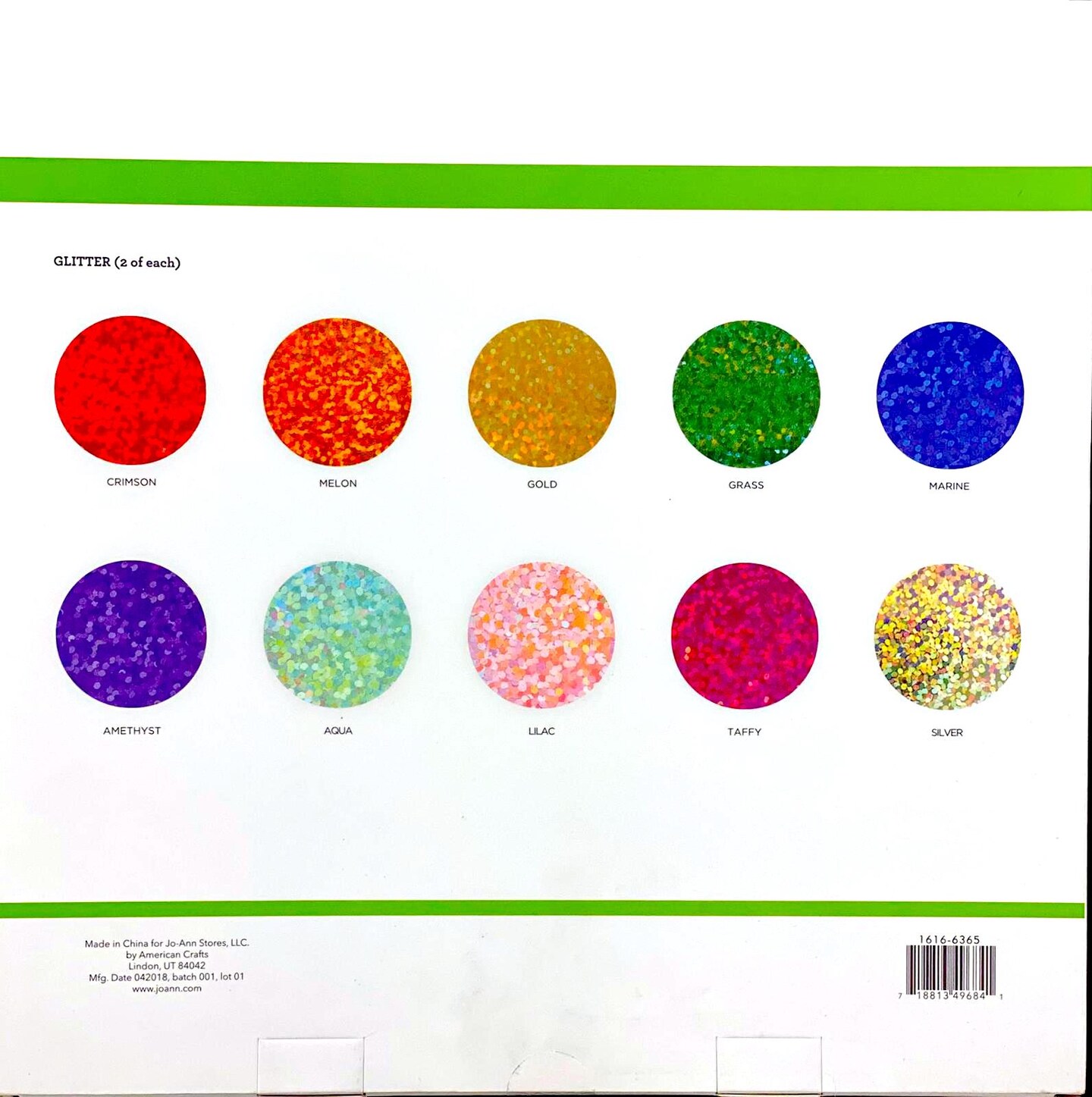 JOANN 20Sh 12"x12" Holographic Glitter Vinyl Permanent Adhesive (includes 10 colors) 349684 by American Crafts