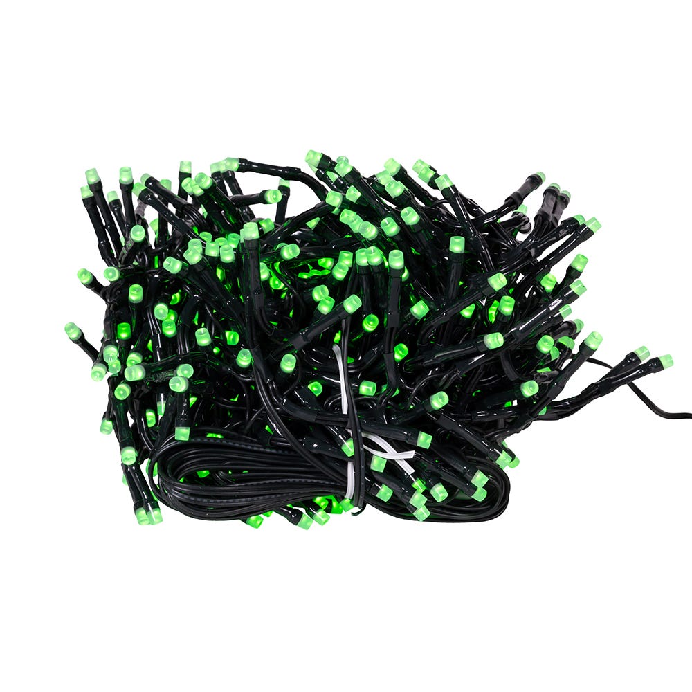 Kurt Adler 16-Foot 480-Light RGB LED Multifunction Green Wire Cluster Garland with Remote