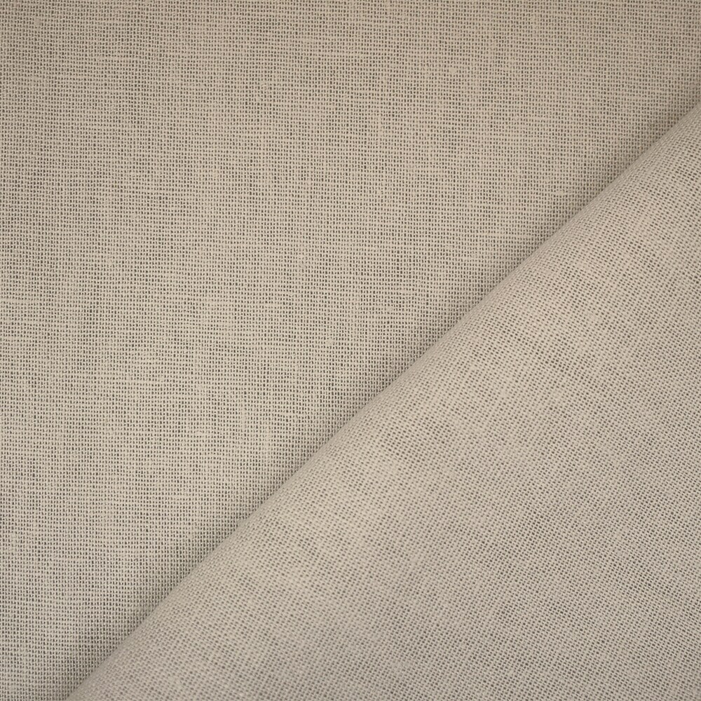Light Gray Solid Linen Woven Shirting Fabric By the Yard