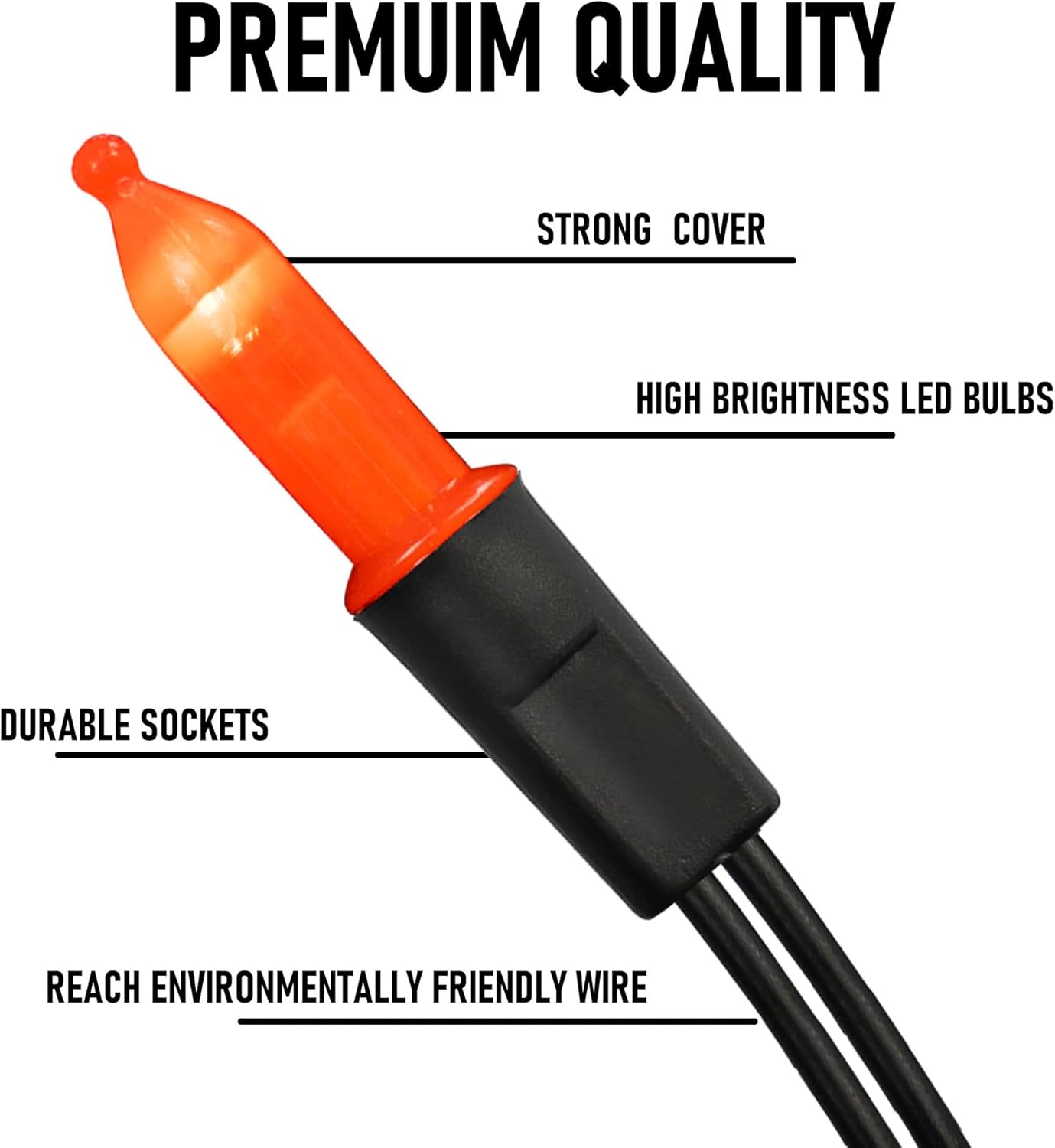 Battery Operated Halloween Lights Outdoor (Purple &#x26; Orange)