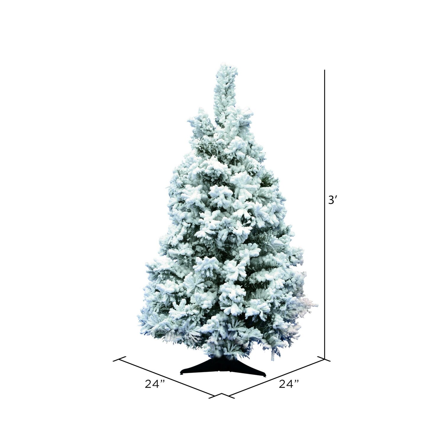 Vickerman 36" x 24" Flocked Alaskan Tree 127 Tips - A806340