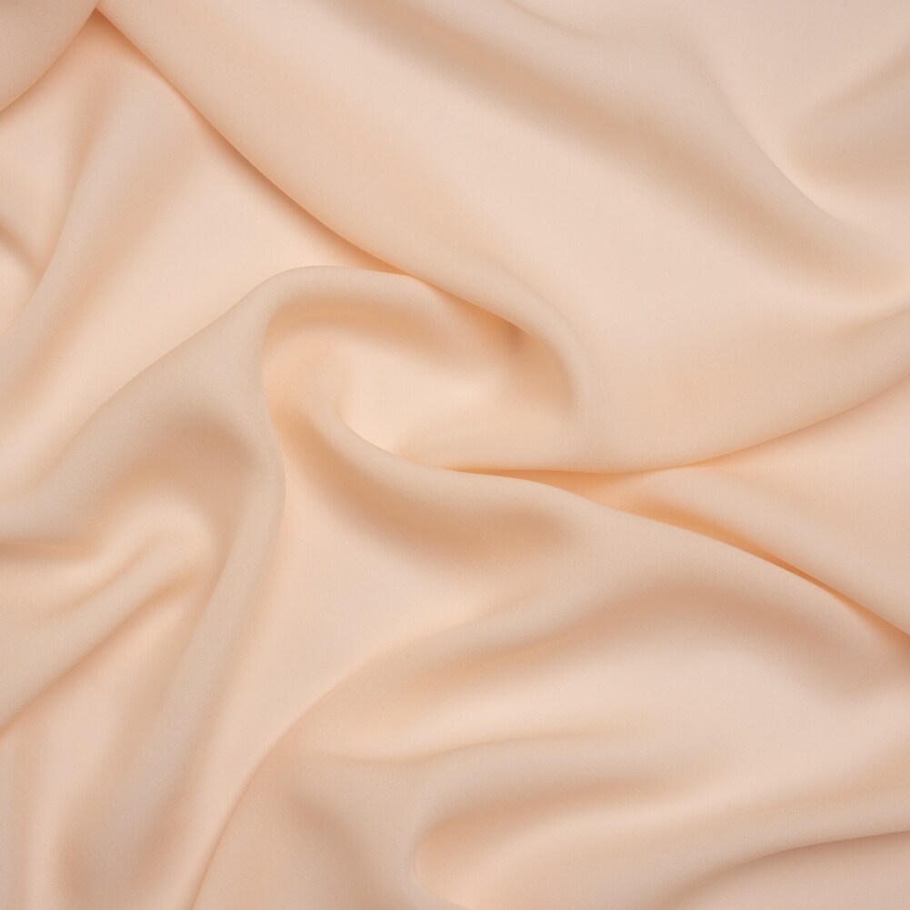 1 Yard Cream Pink Silk Double Georgette Premium Blouse Dress Fabric 44 Inches Wide