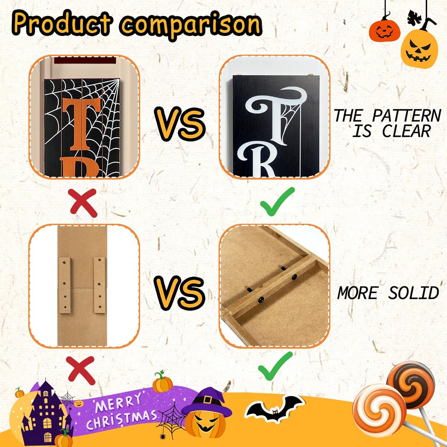 Halloween Porch Sign Decor (Trick or Treat)