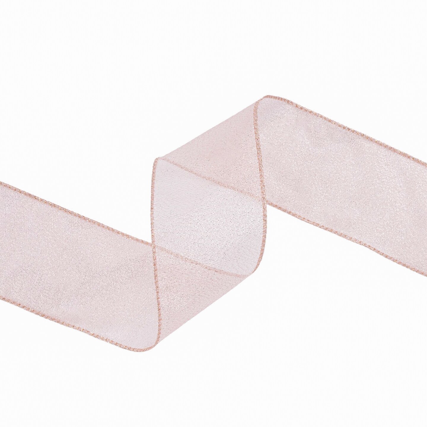 LaRibbons 2 1/2&#x22; Wired Ribbon | Pink Glitter | 10 Yard Roll