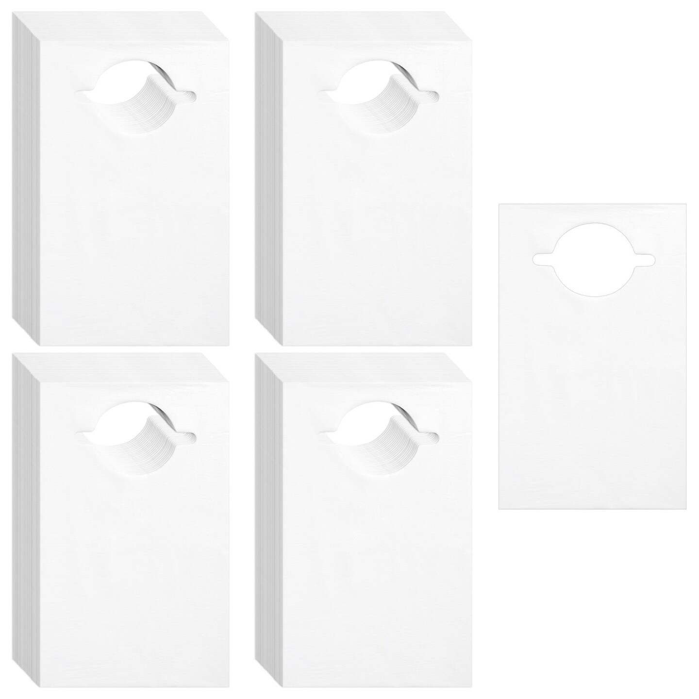 100-Pack Disposable Bibs for Adults and Senior Citizens for Mess-Free Eating, Throw Away Bibs for Accidental Stains and Spills, Single-Use Clothing Protectors (White, 23.6x15.5 in)