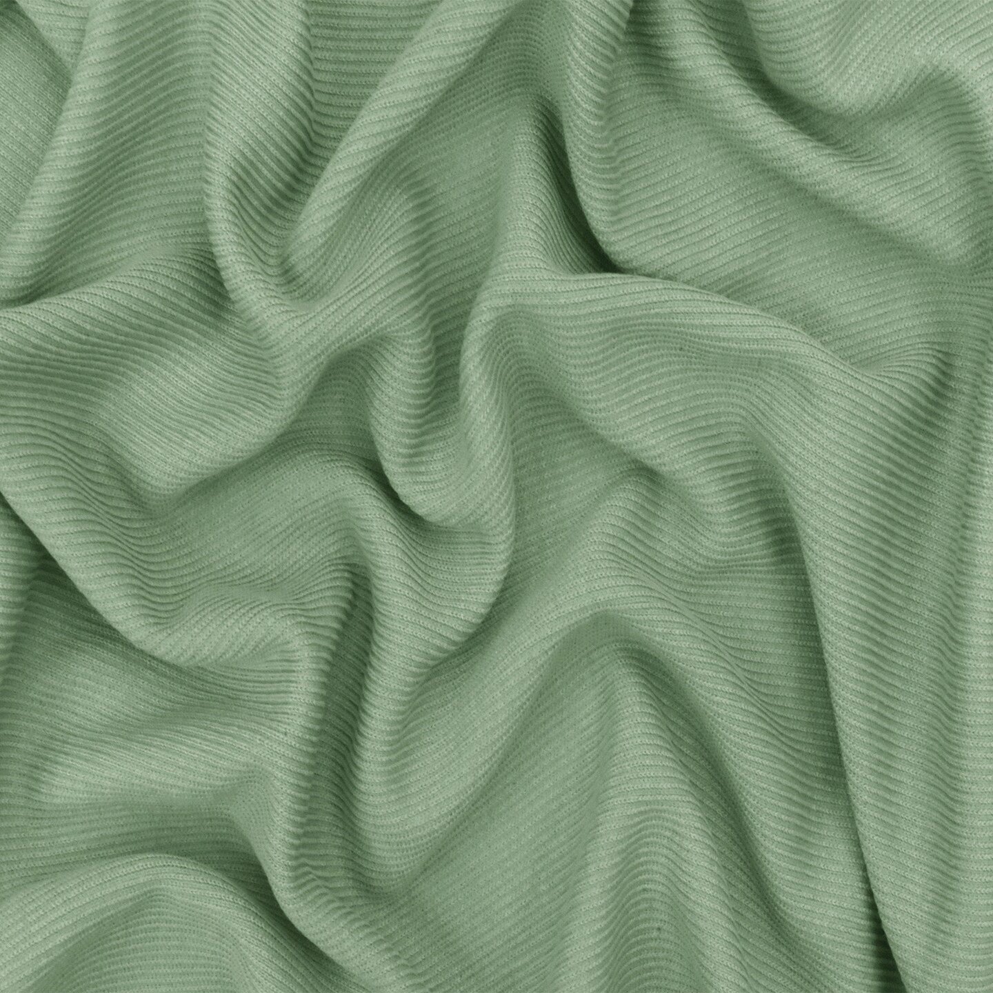 Sage Green Famous Maker Washed Stretch 1x1 Rib Knit Fabric By the Yard