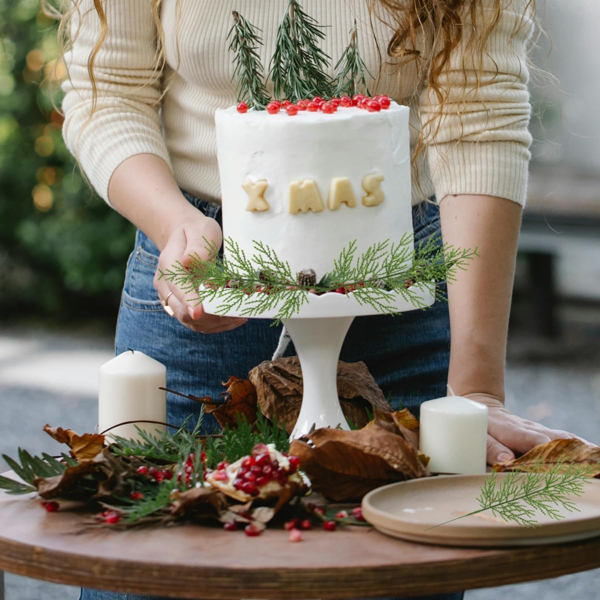 Christmas Greenery Stems (&#x9;Green)