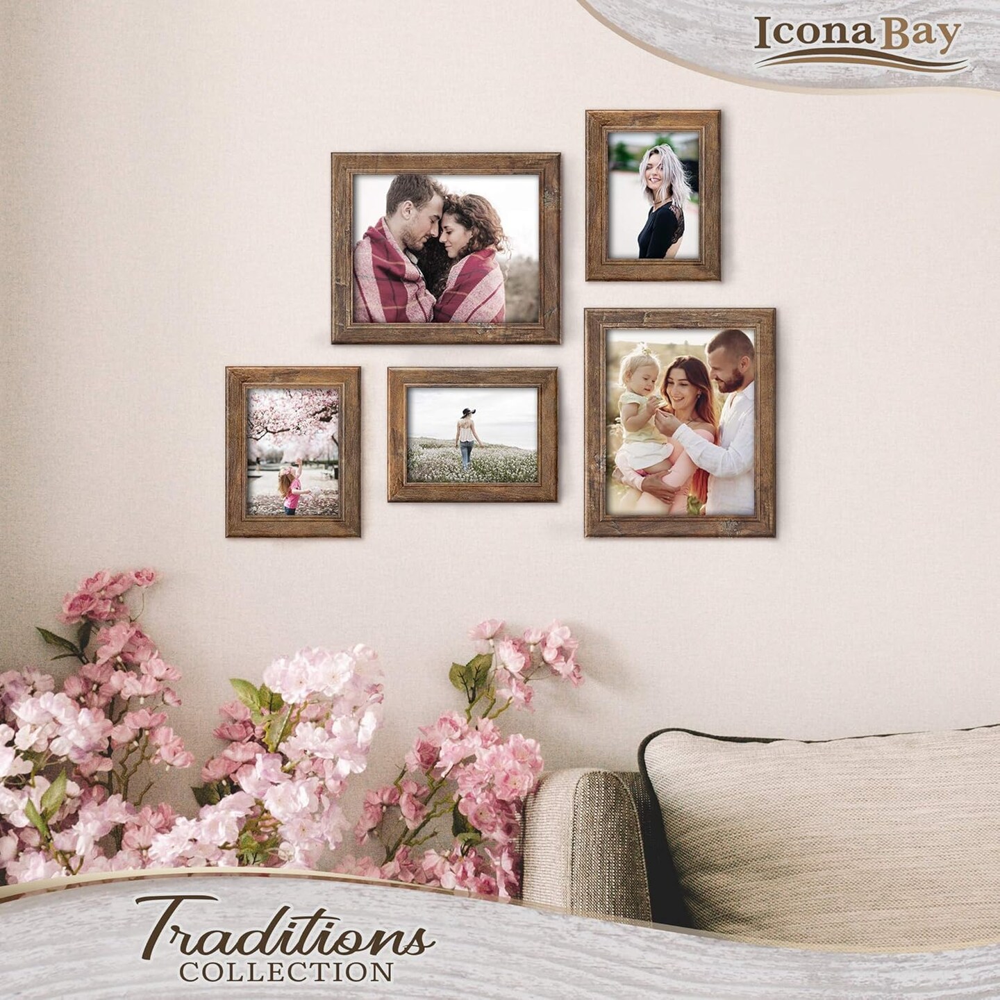 5x7 Chestnut Brown Picture Frame(Chestnut Brown)8.77"L x 6.77"W