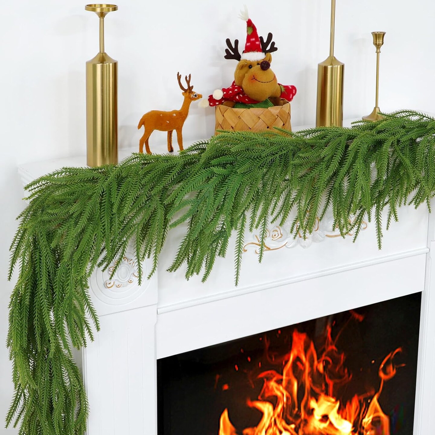 1 PCS 6 FT Christmas Norfolk Pine Garland (Green)