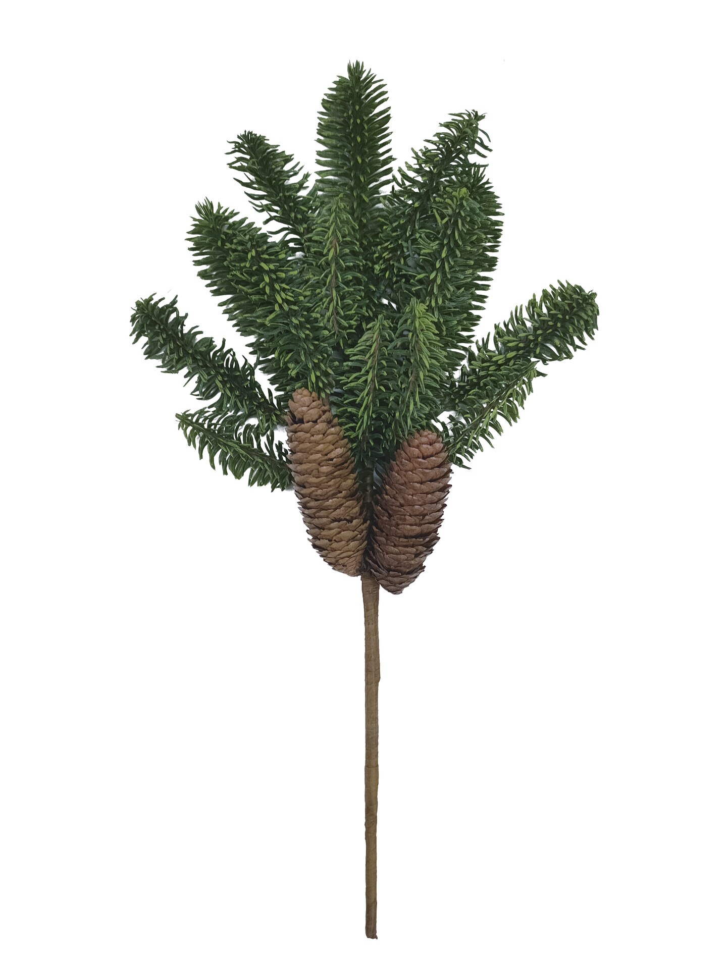 6PC Artificial 18" Soft Pine Cone Spray – Rustic Greenery