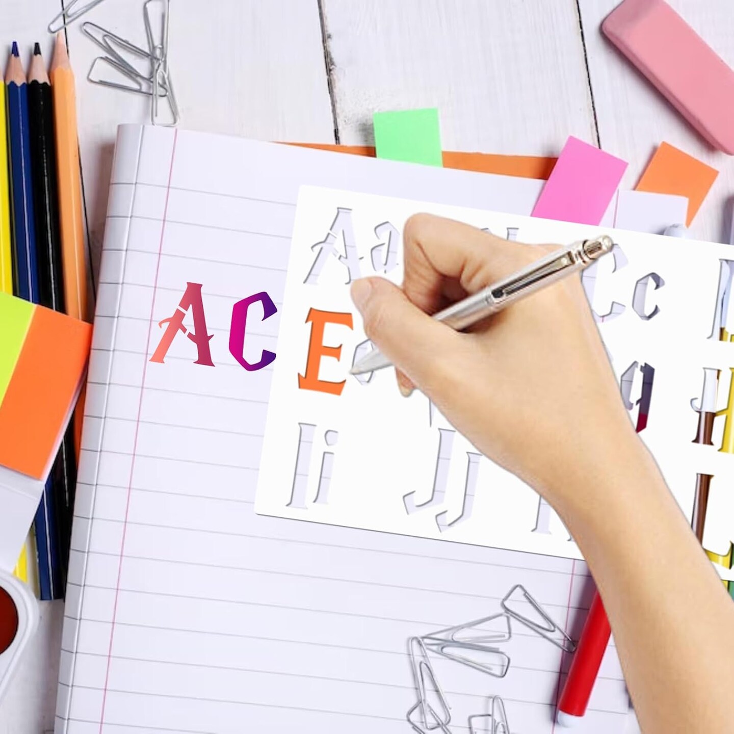 9 Pieces Letter Stencils(Magic Letter)