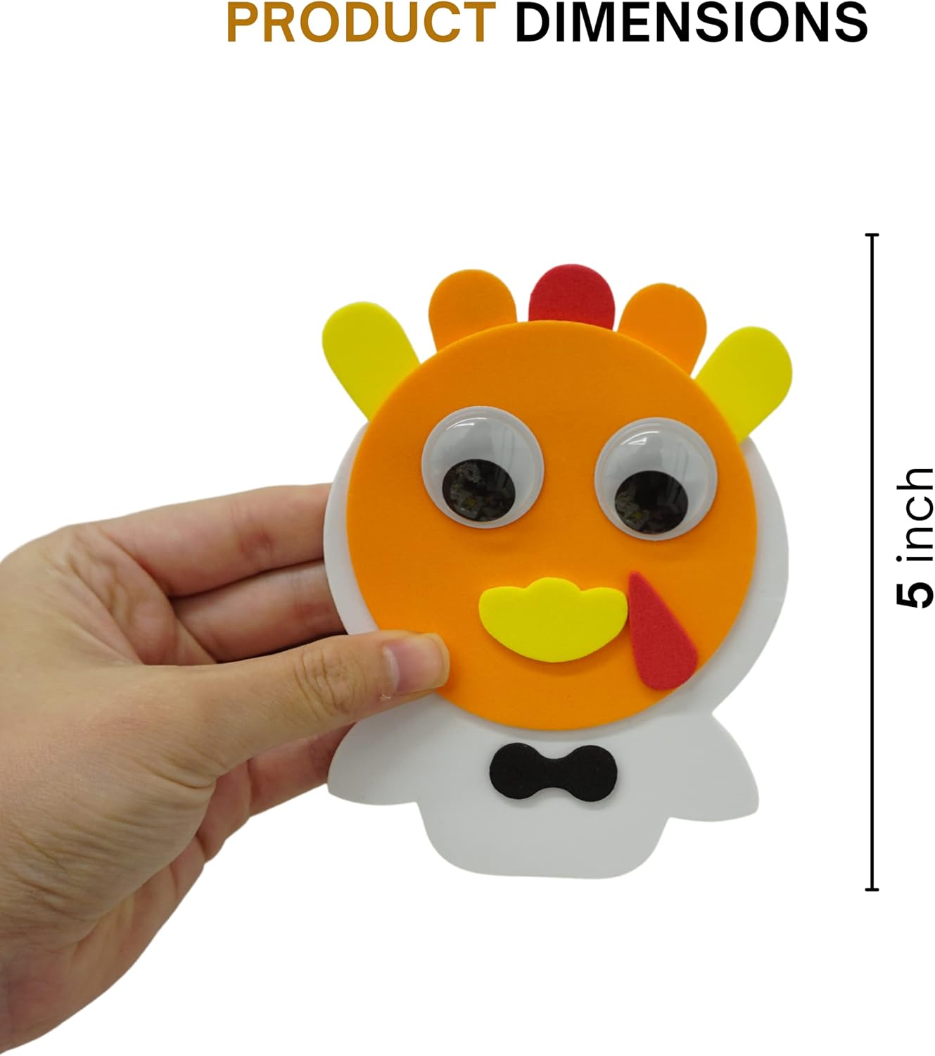 4E&#x27;s Novelty 4 Pack Thanksgiving Crafts for Kids &#x2013; Pilgrim Turkey Foam Magnet Craft Kit, DIY Fall Turkey Arts &#x26; Crafts for Toddlers Ages 3-8, Classroom, School, Friendsgiving Party Favors