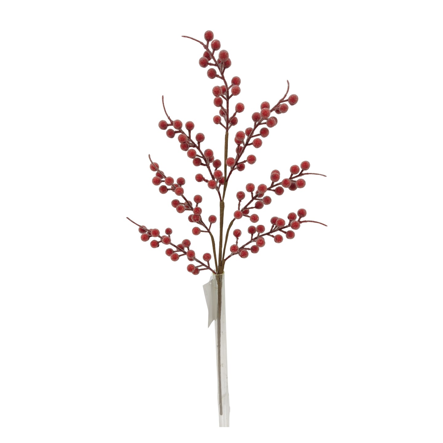 26&#x22; Iced Red Berry Spray | Artificial Christmas Berry Stem-32165
