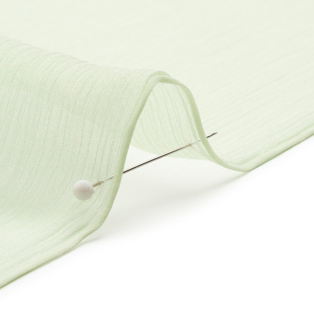 1 Yard Luxury Crinkled Silk Chiffon Dewkist Sheer Fabric 43" Wide