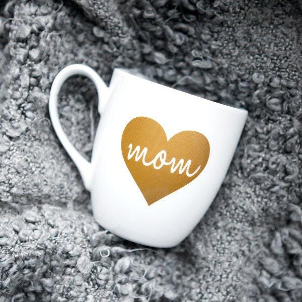 Mom Mug, Mom Gift, Gold Best Mom Coffee Mug, Love You Mom, Mother