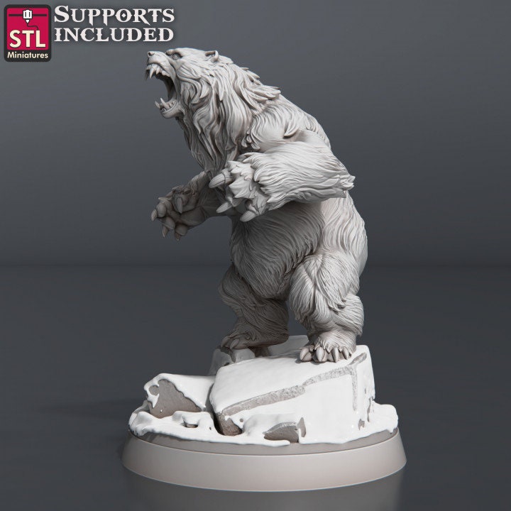 3pc Bear Miniatures Set DnD Dungeons and Dragons 28mm 32mm
